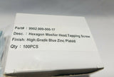 100pcs Hexagon Washer Head Tapping Screw, High Grade Zinc Plated 1", SKBAWA-B028
