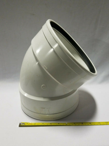 IPEX 8" PVC 45 DEGREE ELBOW GASKETED for SEWER & DRAIN Astm D3034, SKBAWA-s042