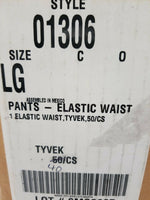 Box of 40 Large TYVEK Elastic Waist Pants- 01306 White, SKBAWA-000
