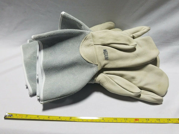 3prs, HUCK Cowhide Three-Finger Welding Mitt, glove, Medium, SKBAWA-B053