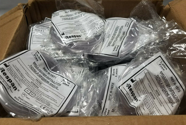 Box of 50 Respan Saflo 7ft Oxygen Supply Tube w/ multi-fit connector SKBAWA-000