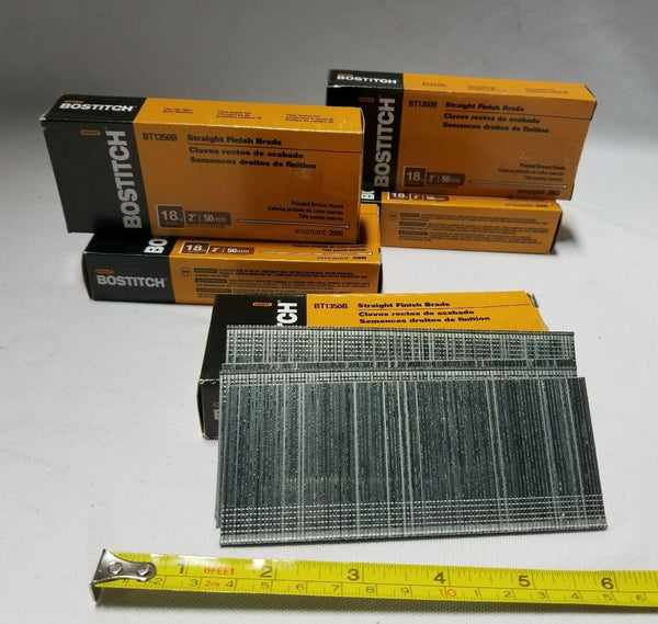 10,000 pcs Bostitch BT1350B-1M 18GA Brad Nails 2", SKBAWA-b545