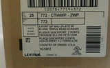 25pcs LEVITON CAT CTWWP-2WP, SAN772 2-Port QP Wall pate w id+screws, SKBAWA-B037