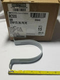 Box of 15 Royal 4" 2 Hole PVC Coated Steel Strap, Grey, SKBAWA-B045