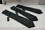 Lot of 3 RW & Co Men's, 100% Silk Black Tie, One Size fit, SKBAWA-s034