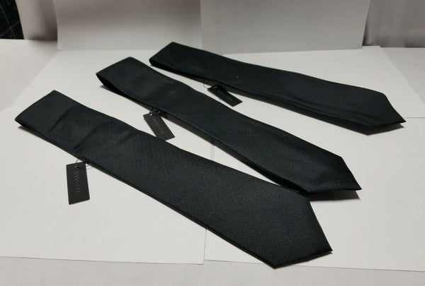 Lot of 3 RW & Co Men's, 100% Silk Black Tie, One Size fit, SKBAWA-s034