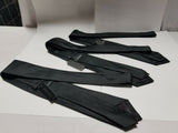 Lot of 3 RW & Co Men's, 100% Silk Black Tie, One Size fit, SKBAWA-s034