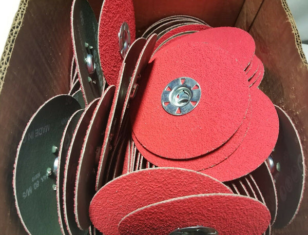 Box of 100pcs Partsmaster, P12050A1 Disc, Red 5, 36 Grit, SKBAWA-B084