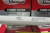 Lot of 6 Service Champ Cabin Filter, C25836, SKBAWA-B050
