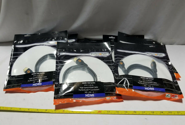 Lot of 10 Perfect path 4' HDMI 700 Series High Speed Connectors, SKBAWA-s038