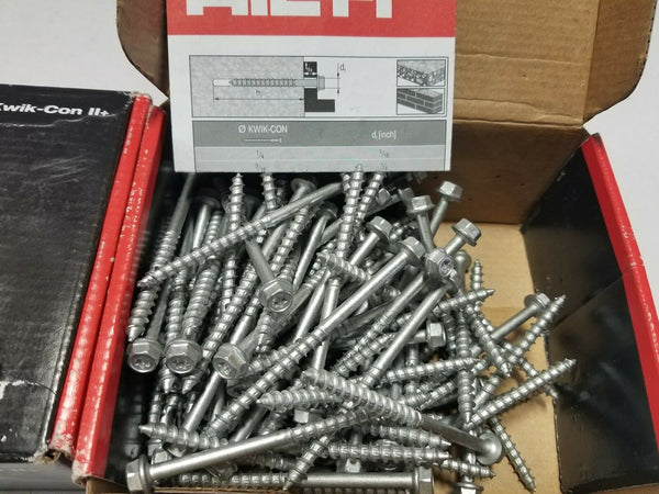 200 Pcs Hilti TORX HWH Screws, 3/16 × 3 1/4, 433033 SKBAWA-b522