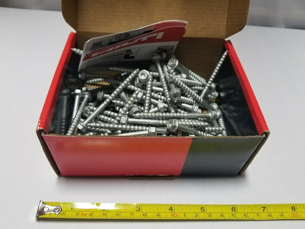 100 Pcs Hilti TORX HWH Screws, 3/16 × 2 3/4, 433032, SKBAWA-b522