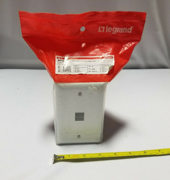 10 pcs - Legrand WP3401-WH, Single Gang, 1-Port Wall Plate, SKBAWA-B012