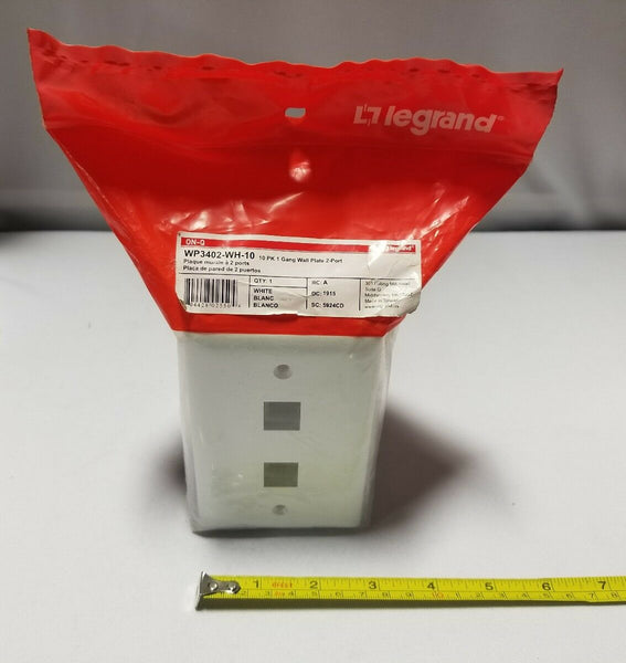 10 pcs - Legrand WP3402-WH, Gang, 2-Port Wall Plate, SKBAWA-B012