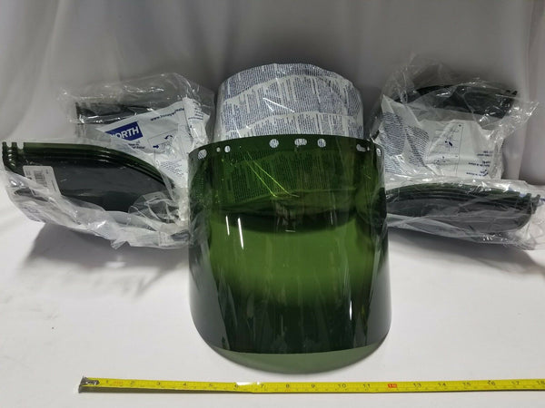 2 Pcs, North 11390049 Visor, Sperian Protecto-shield, Green Tint, SKBAWA-s026