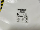 14 Pairs, Ansell Chemical Resistant Gloves, White, size 6, 2-100, SKBAWA-b085