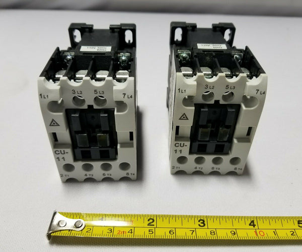 Lot of 2, TAIAN, AC Contactor, Cu-11 24A, 110V L, SKBAWA-b510