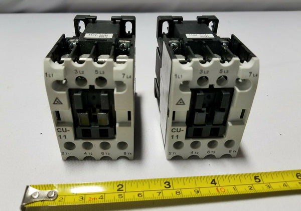 Lot of 2, TAIAN, AC Contactor, Cu-11, 3A1a1b, 110V L, SKBAWA-b510