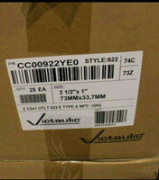 5pcs VICTAULIC, CC00922YE0, 922 T-BRANCH PIPE FITTING 2-1/2” X 1”, SKBAWA-nnnn