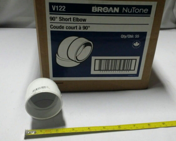 Box of 55 pcs, Broan Nutone, 90° Short Elbow, 2" Dia,  V122, SKBAWA-s027