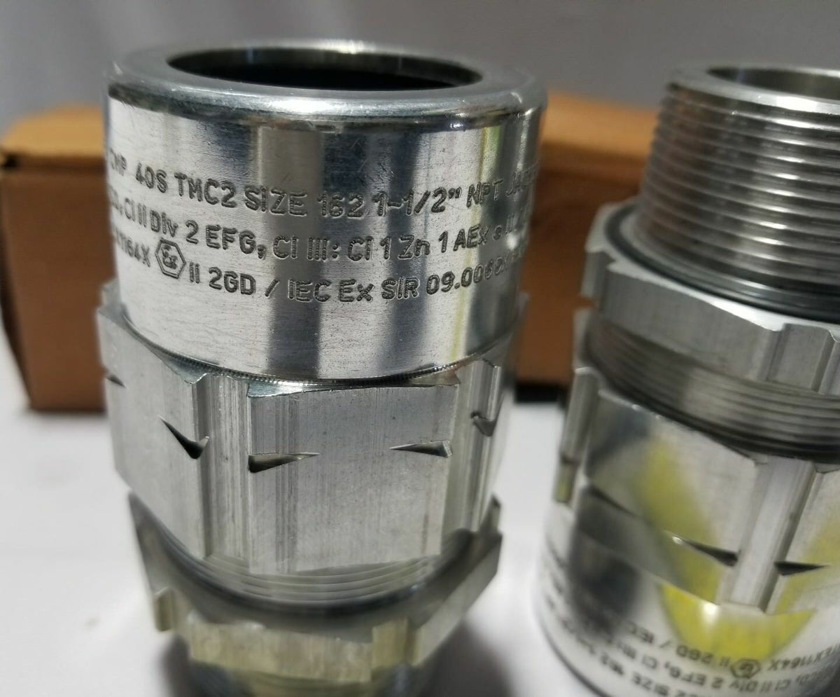Lot of 2, Appleton CMP, Cable Gland Type TMC2, 162, 1-1/2