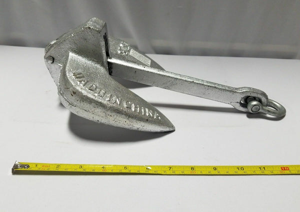 15 lb Aluminum Painted Cast Gray Iron Navy Anchor for Boats, SKBAWA-b534