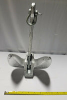15 lb Aluminum Painted Cast Gray Iron Navy Anchor for Boats, SKBAWA-b534