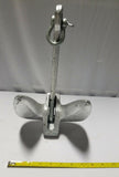 15 lb Aluminum Painted Cast Gray Iron Navy Anchor for Boats, SKBAWA-b534