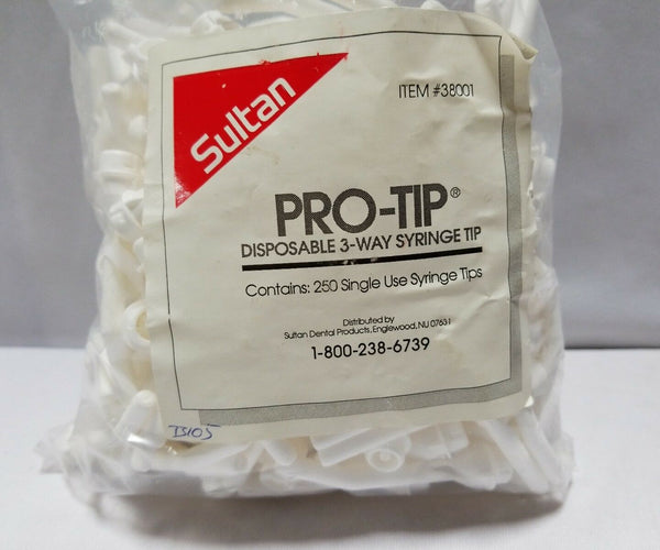 250pcs, Sultan 38001, Pro-Tip, disposable 3-way syringe tip, SKBAWA-s040
