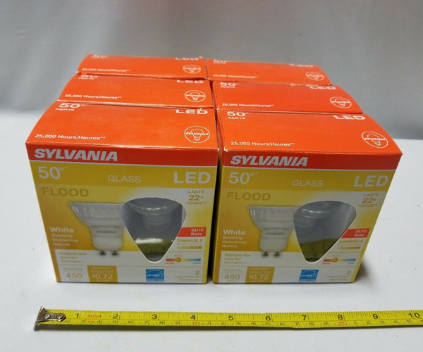 Lot of 12, Sylvania LED 6, PAR 16, GU10, 120VAC, 6W, Glass Bulbs, SKBAWA-b112
