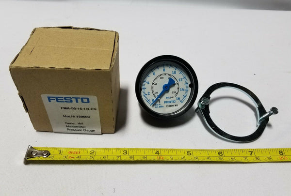 Festo, FMA-50-16-1/4-EN, 159600, BN, Manometer, Pressure Gauge, SKBAWA-b536