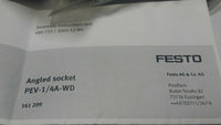 Lot of 3 (three) Festo 161208, PEV-1/4A-WD, Angled Plug Socket, SKBAWA-b535