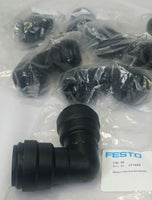 Lot of 9 (nine) Festo CQL-18, 177693, Push in L Connector, SKBAWA-b535