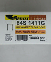 11 bxs, Phoenix, 84s1411G, 7/16" - Chisel Point 11mm, Galv Staples, SKBAWA-c034