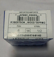 2000, Robertson inc, #6 Sq. Drive, Pan, Wood Tapping, 20bxs Screws, SKBAWA-nnnn