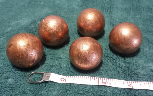 5pc Pure Copper Sphere, Solid Copper Ball, 25.4mm/1 inch, 110-120gr SKBAWA-b560