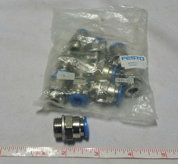 Pack of 10, FESTO, 186102, QS-G3/8-10, PUSH-IN FITTING, SKBAWA-b039