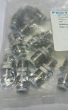 Pack of 10, Festo, Qbs-1/4t-u, Bulkhead Unions, 564750, SKBAWA-b039