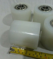 9pcs U&J, Nylon Rollers w/Bearing, 3" x 3", PVC, 6303ZV C3, SKBAWA-b076