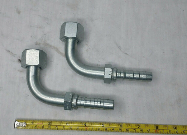 Lot of 2, Gates, 10GS-12FJX90M, G20180-1012, Hydraulic Hose Fitting, SKBAWA-b507