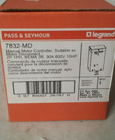 PASS & SEYMOUR , 7832-MD, 30AMP, 600V, 2P, 1PH, MOTOR CONTROLLER, SKBAWA-B040