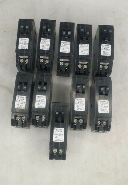 10, Schneider Electric 120/240V, Tandem Circuit Breaker, SKBAWA-B079