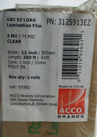 GBC, 3125913ez 35 EZload Laminating Film, 3Mil 12x200, x2 Rolls, Skbawa-B056