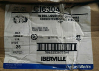 25pcs, Iberville, CI6304, 1/2" 90 Malleable Iron Connector, Fitting, Skbawa-b521