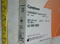 Carestream, Clinicselect, 14" X 36", Green X-RAY FILM, 604 2030, Skbawa-b073