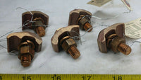 Lot of 5, BURNDY, 264151, GROUND CLAMP Connector, 3/8" BOLT, SKBAWA-b519