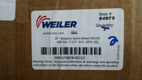 2pcs, Weiler 84975, 18" Nylox Abrasive Nylon Wheel 180 Grit, 7 1/4" Skbawa-s001