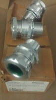 Lot of 3, APPLETON - TC100104 - 1" NPT CABLE CONNECTOR 21.6-26.4MM, SKBAWA-B015