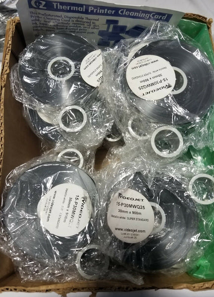 5rolls, VIDEOJET 15-P20MWQ25, THERMAL TRANSFER RIBBON, SKBAWA-B095