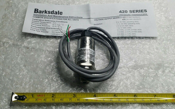 Barksdale 422H2-06-Q35, Pressure Transducer, 0-200 PSIG, 420 Series, SKBAWA-s005